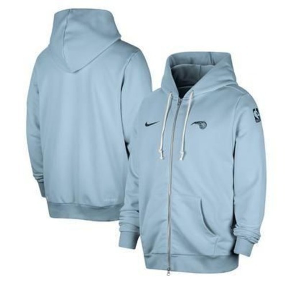 Men's Nike Light Blue Orlando Magic Authentic Full-Zip Hoodie Jacket